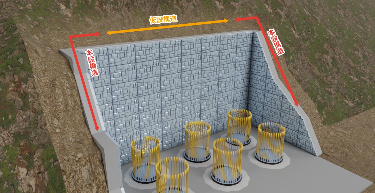 本設・仮設土留